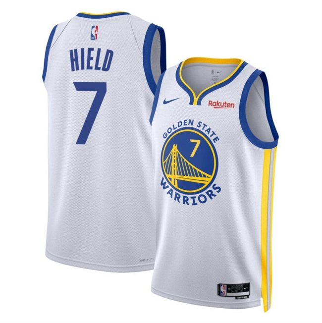 Men's Golden State Warriors #7 Buddy Hield White Association Edition Swingman Stitched Basketball Jersey Men's Golden State Warriors #7 Buddy Hield White Association Edition Swingman Stitched Basketball Jersey
